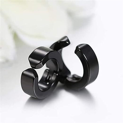 316L Surgical Steel Clip On Men Women Hypoallergenic Non-piercing Hoop Earrings